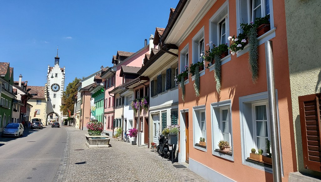 3.den - Švýcarsko i Německo - z kempu ve Winterthuru do Konstanz - Diessenhofen - ještě Švýcarsko