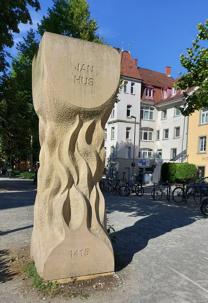 3.den - Švýcarsko i Německo - z kempu ve Winterthuru do Konstanz -  Konstanz, Husův pomník